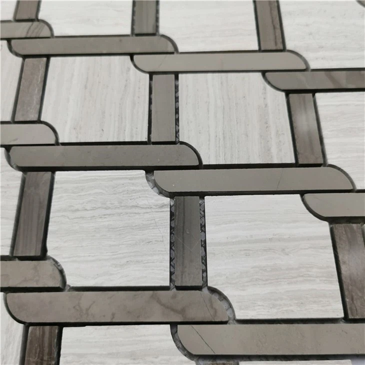 Polished Marble Mosaic Tiles For Bathroom