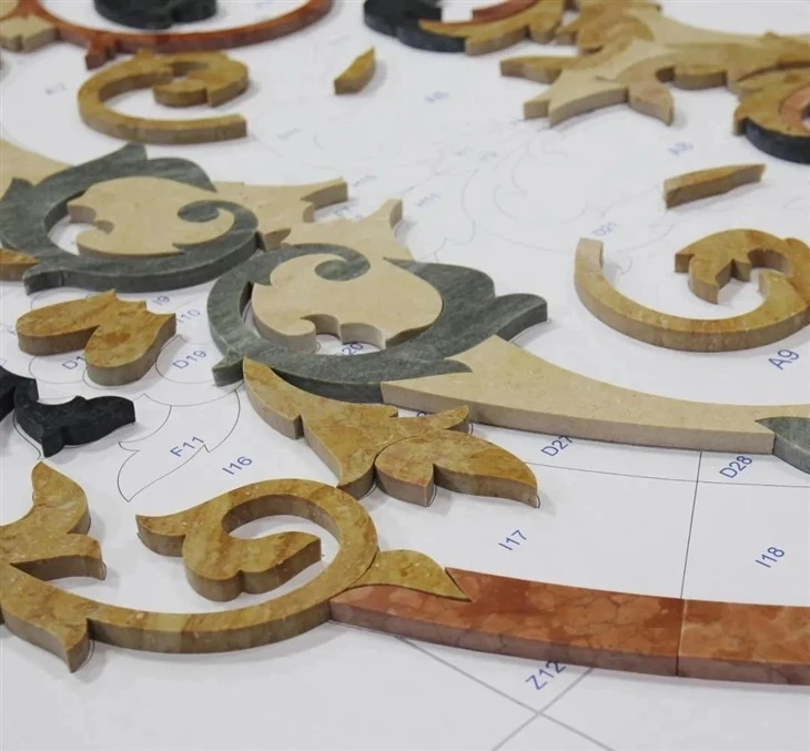 Waterjet Marble Flooring Waterjet Marble Medallion