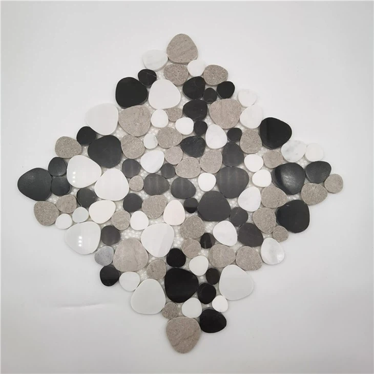 Half Cicle Style Crema Royal Arabesque Marble Mosaic