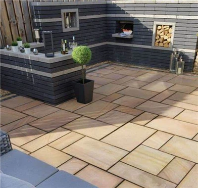Graniittisen tuntuinen päällystys Regal Tan Pavers
